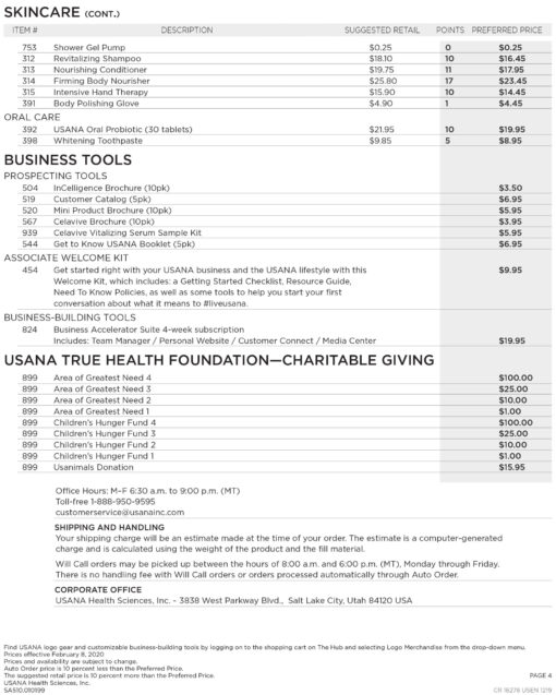 USANA Price List 2023 (UPDATED) USANA Vitamin Products